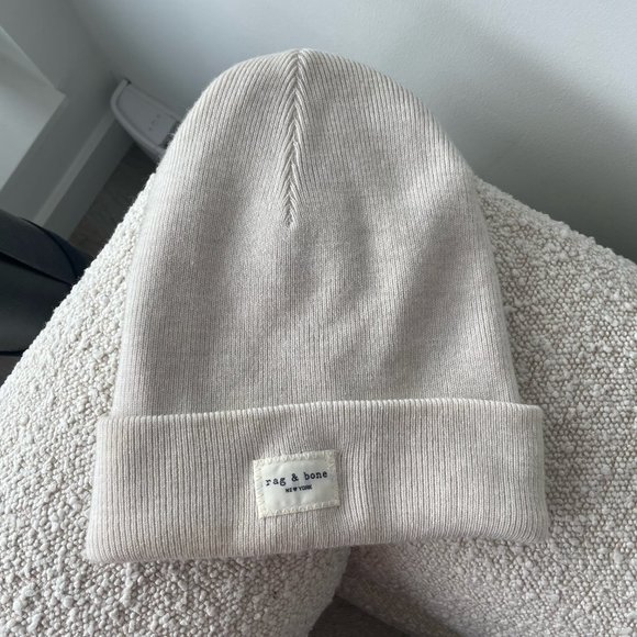 Rag & Bone Off-White Wool Addison Beanie - Picture 2 of 3